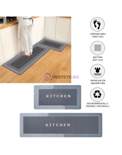 Абсорбираща и противоплъзгаща постелка за кухня комплект 2 броя